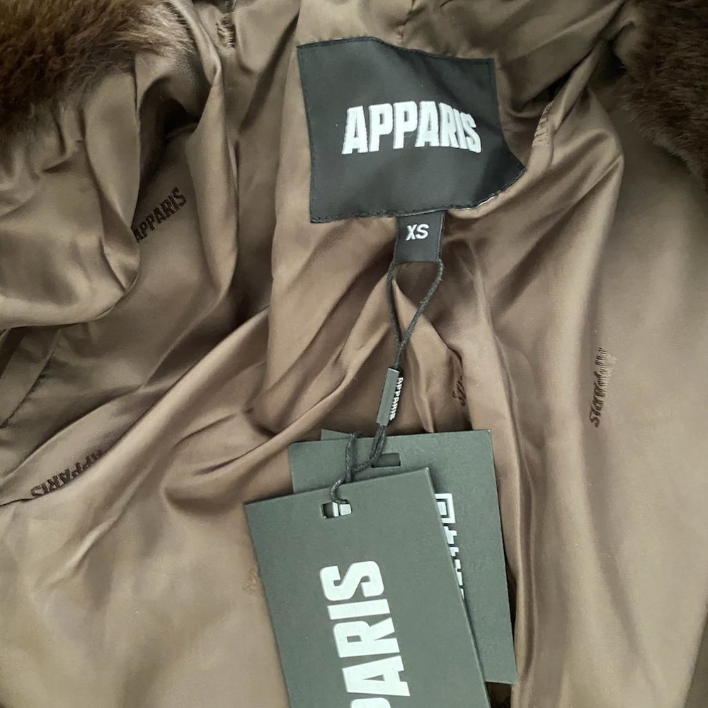 NEVER BEEN WORN (WITH TAGS) APPARIS Stella Faux Fur Coat XS - Picture 6 of 7